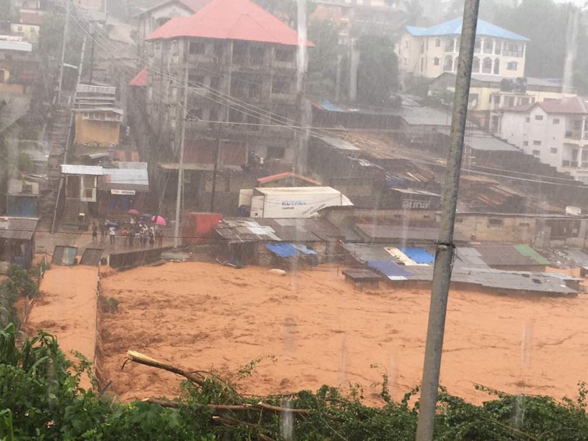 Landslide flood in Sierra Leone