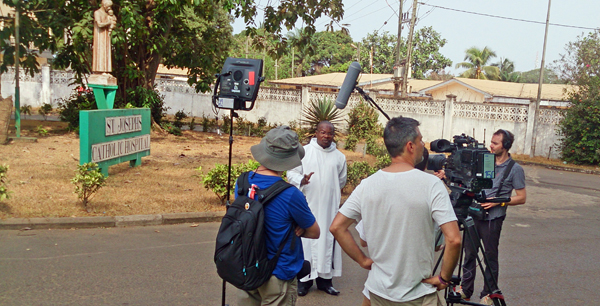 Momentos del rodaje del programa